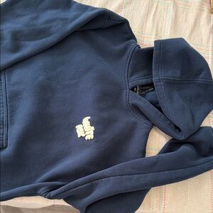 White Fox -  Blue Hoodie with White Logo